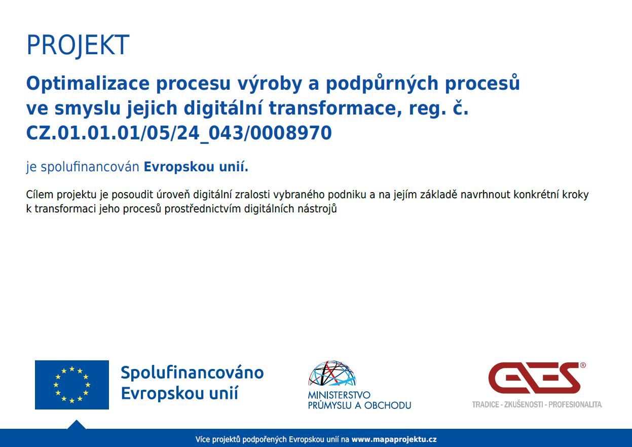 Optimalizace procesu výroby a podpůrných procesů ve smyslu jejich transformace