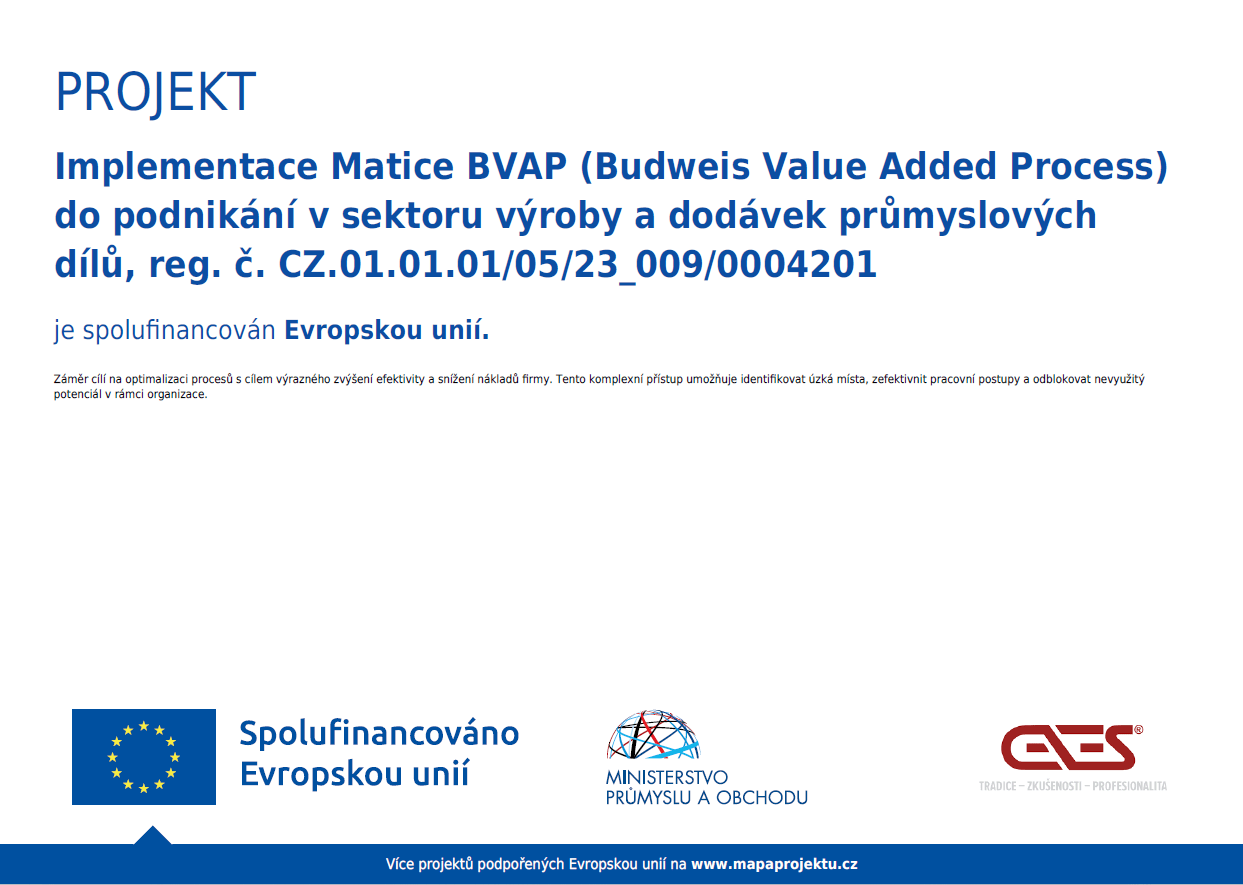 Implementace Matice BVAP (Budweis Value Added Process) do podnikání v sektoru výroby a dodávek průmyslových dílů